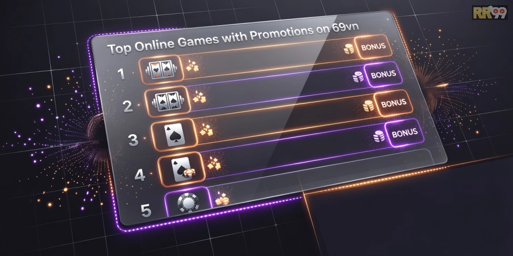 Bảng xếp hạng top game khuyến mãi 69vn với các tựa game phổ biến năm 2025